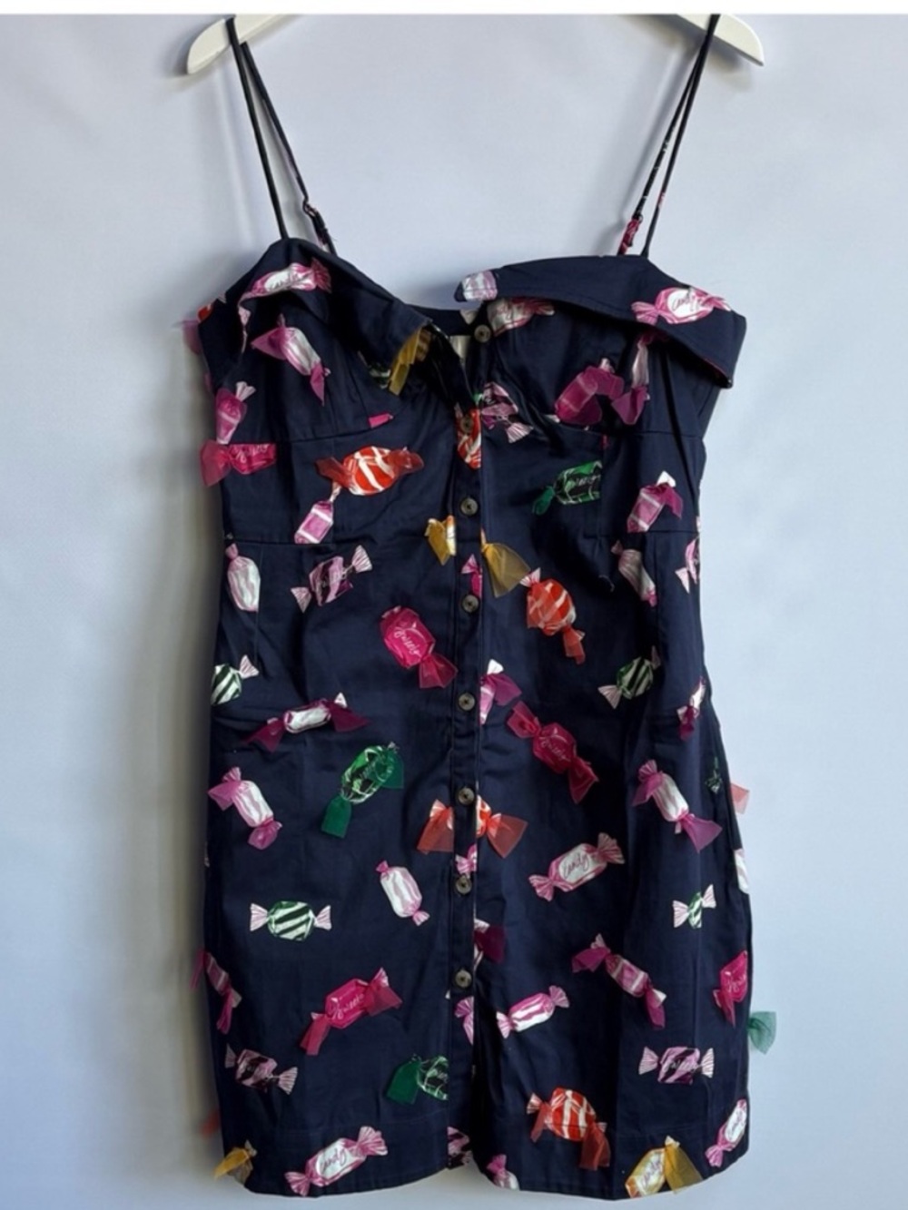 NWT Anthropologie Maeve Printed Buttondown Mini 3D Candies Vacay Party Dress - Picture 6 of 12